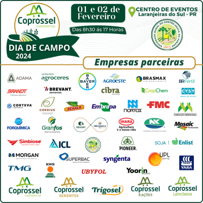 DIA DE CAMPO COPROSSEL:  Últimos preparativos estão sendo realizados para o maior evento técnico da região 